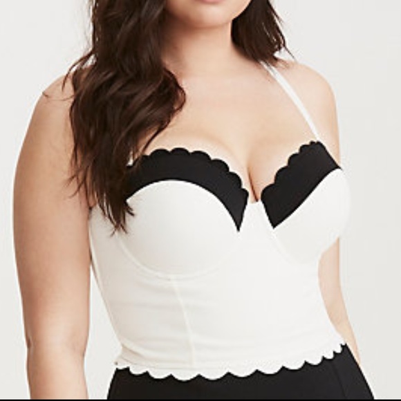 torrid Other - Textured Mid-Kini Swim Tank Top